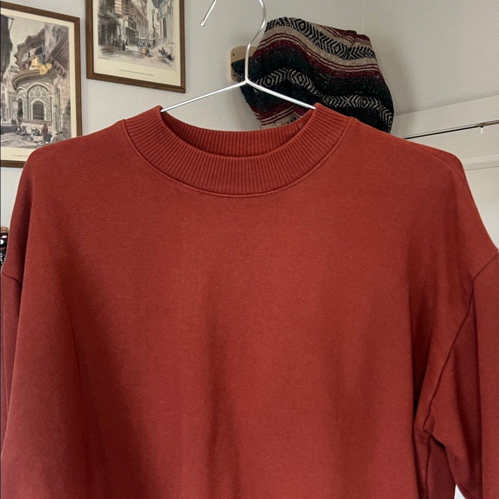 A New Day Women's Rust Crewneck Pullover - Size L - Picture 3 of 11